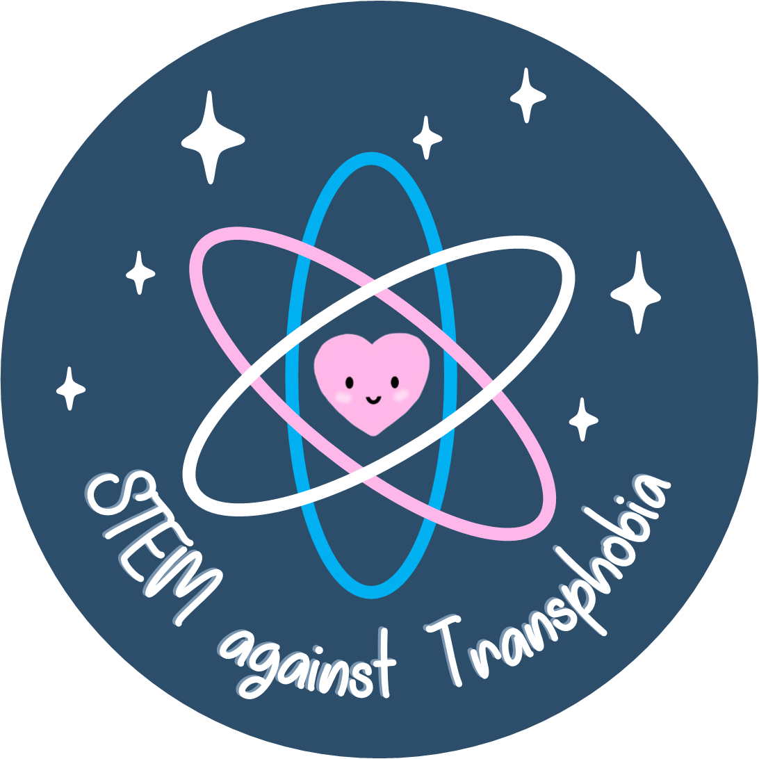 A Sticker which reads STEM against Transphobia